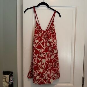 Vintage Red and White Patterned Dress